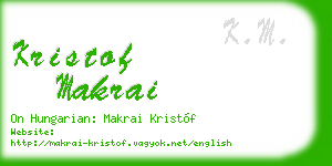 kristof makrai business card